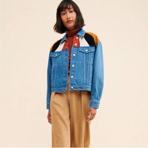 Le Lis Colorblock Denim Jacket